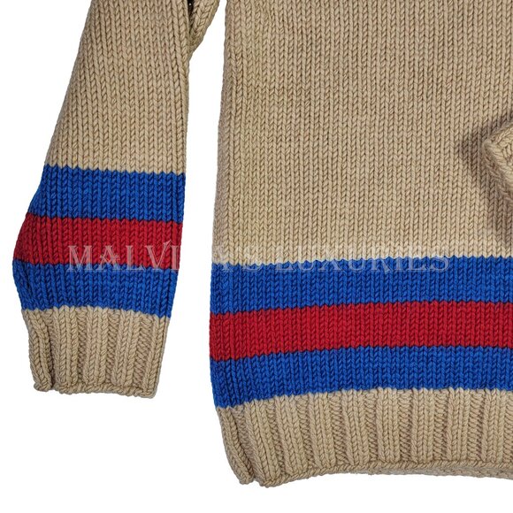 GUCCI MENS SWEATER STRIPED MOHAIR WOOL BLEND WEB STRIPE MOTIF sz M MEDIUM - Picture 8 of 15